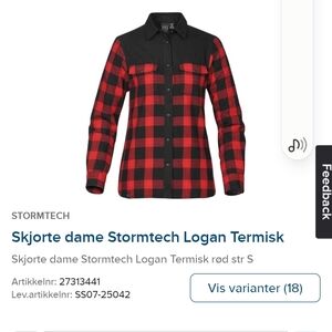 Stormtech Women's Button Down Shirt - Red and Black